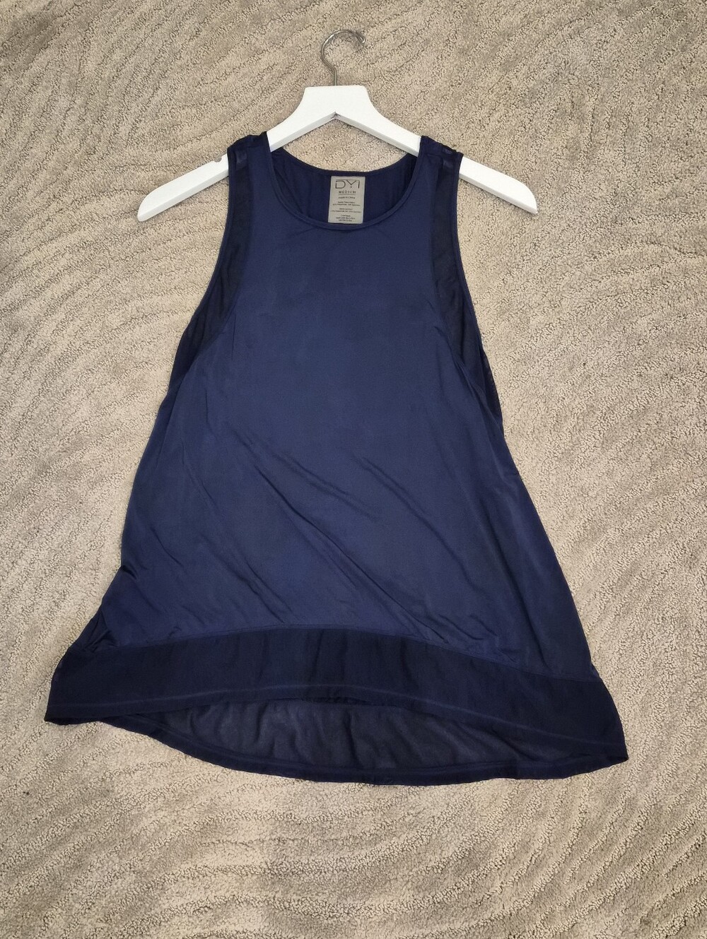 DYI Navy Sleeveless Layered Tank Top - Size Med